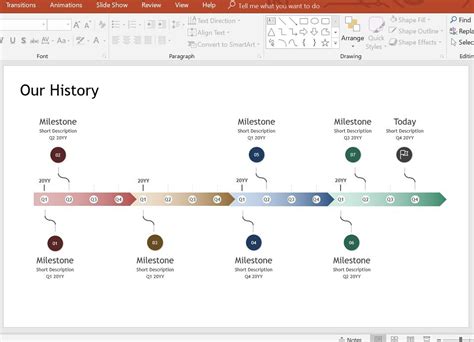 How to create timeline in powerpoint