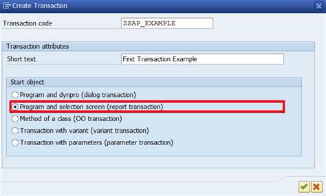 How to create transaction code (tcode) in SAP? - SAPported