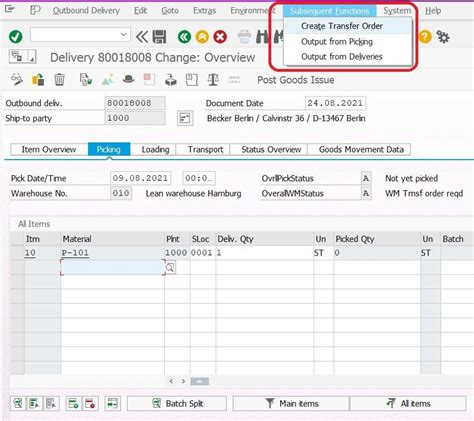 How to create transfer order for outbound delivery in sap.  Here we provide ...