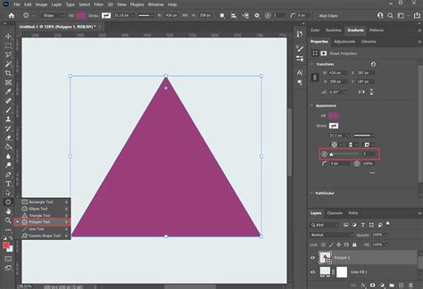 How to create triangle in photoshop