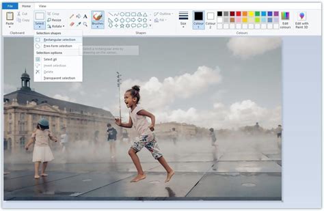 How to crop out background in paint