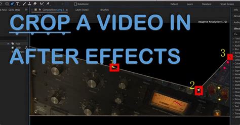 How to crop video in after effect
