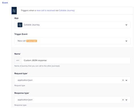 How to customize JSON response for a successful journey execution