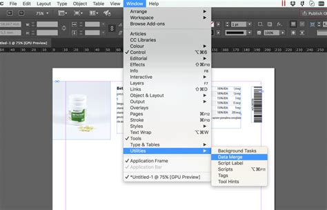 How to data merge in indesign