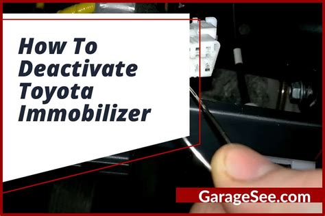 How to deactivate toyota immobilizer.  1.  When you insert your key into the ignition switch o...