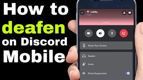 How to deafen on discord mobile. ok. I have a discord music bot, and I want to Server Deafen the bot whenever it joins the channel, I already did .setSelfDeaf(true), but couldn't find anything for serverDeafen. here is the code i use as .setSelfDeaf(true): await queueConstruct.connection.voice.setSelfDeaf(true);. I also tried this for serverDeafen … 