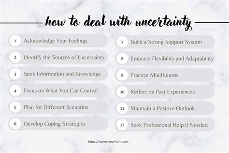 How to deal with uncertainty in life