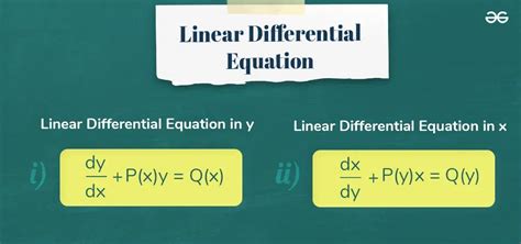 How to define linear and differential equation Mathematics
