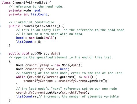 How to define linked list in java