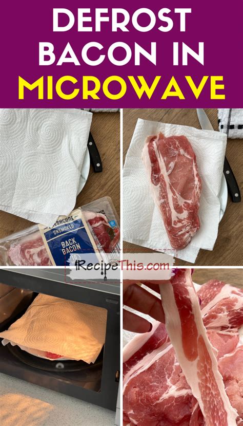 How to defrost bacon in water