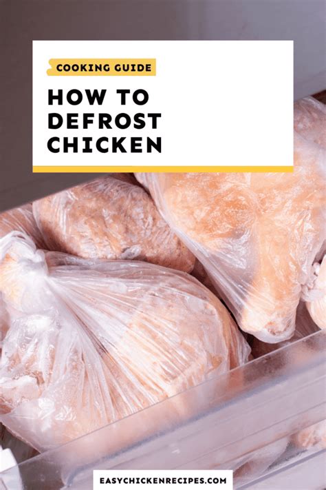 How to defrost chicken in water