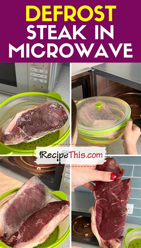 How to defrost frozen steak in microwave