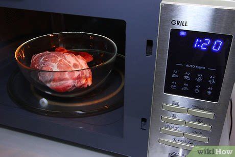 How to defrost meat in a microwave