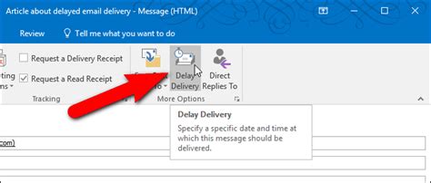 How to delay sending email in outlook