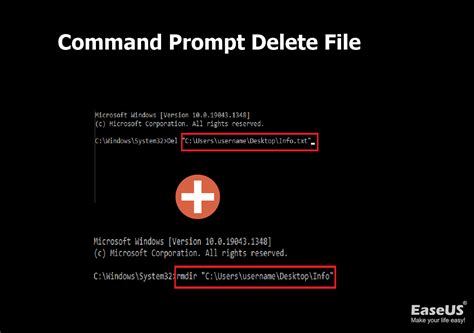 How to delete a file in dos