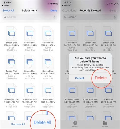 How do I delete a file from my iPhone, but no