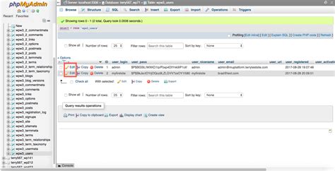 How to delete a table in phpmyadmin
