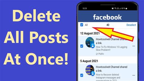 How to delete all Facebook posts Images 1