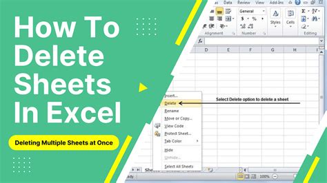 How to delete all sheet in excel