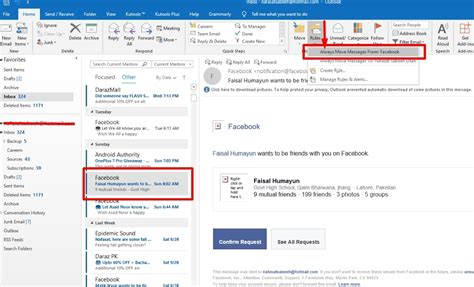 How to delete an email in outlook