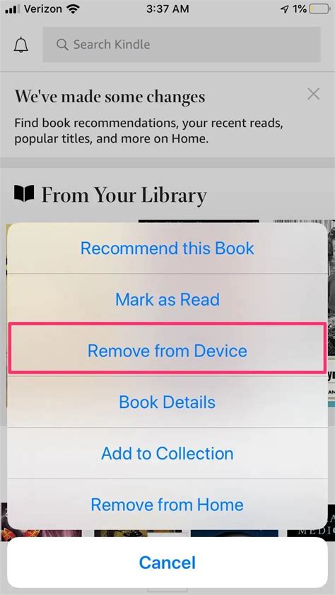 How to delete books in kindle library