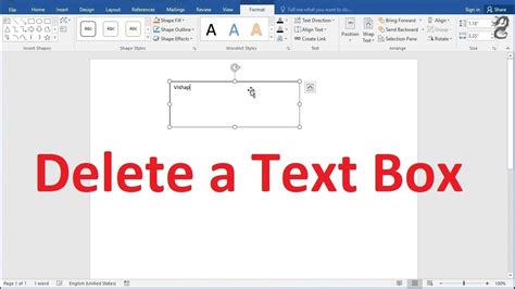 How to delete box in word