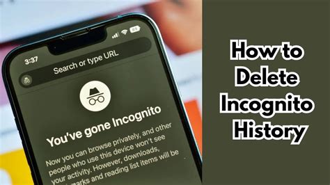 How to delete browsing history in incognito