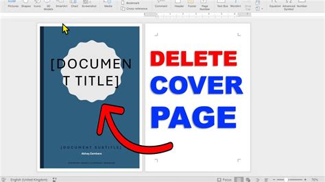 How to delete cover page in word