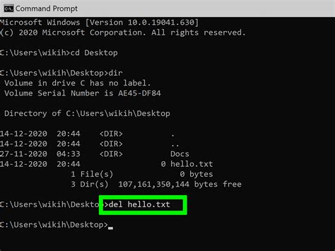 How to delete directories in dos