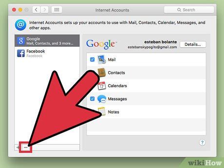 How to delete email account in mac