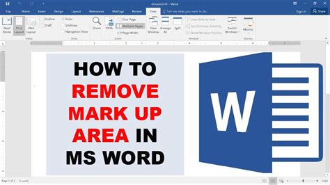 How to delete markup area in word