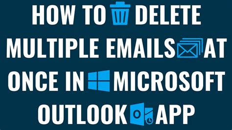 How to delete multiple emails in Outlook YouTube