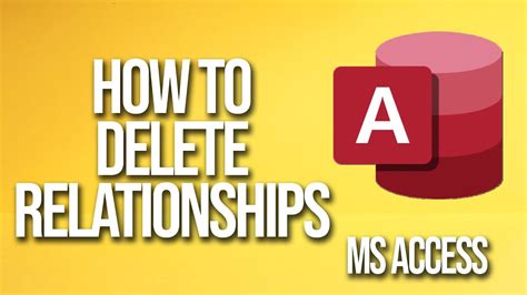 How to delete relationships in access