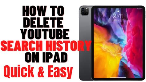 How to delete search history in ipad