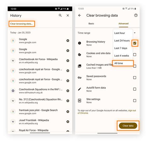 How to delete search history in messenger