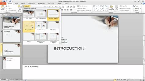How to delete slides and change layouts in PowerPoint YouTube