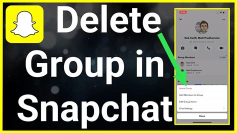 How to delete snapchat group