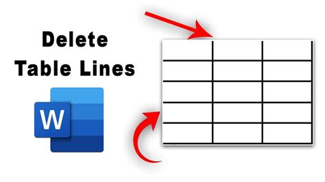 How to delete table line in word