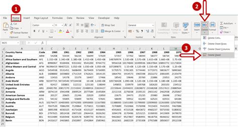 How to delete tabs in excel