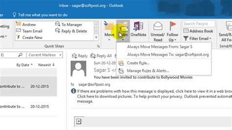 How to delete the rule in Outlook YouTube