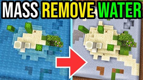 How to delete water in minecraft