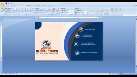 How to design business cards in word