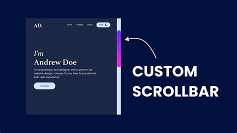 How to design scrollbar in css