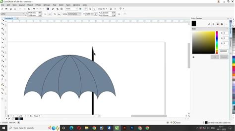 How to design umbrella in coreldraw