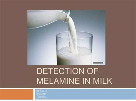 How to detect melamine in milk