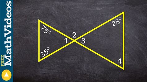 How to determine all the missing angles of two triangles ex 3 YouTube