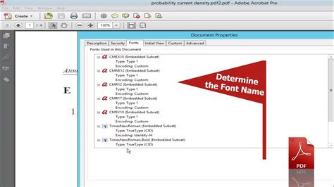 How to determine font in pdf