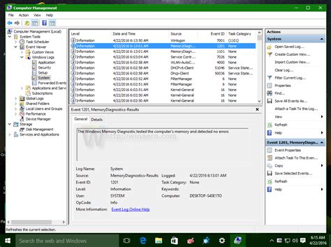 How to diagnose memory using Memory Diagnostics Tool in Windows 10