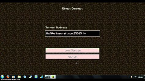 How to direct connect to minecraft server