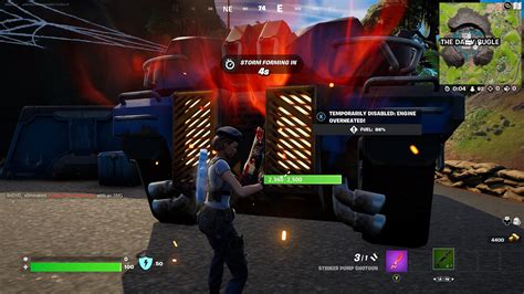 How to disable a tank by damaging the engine in Fortnite 